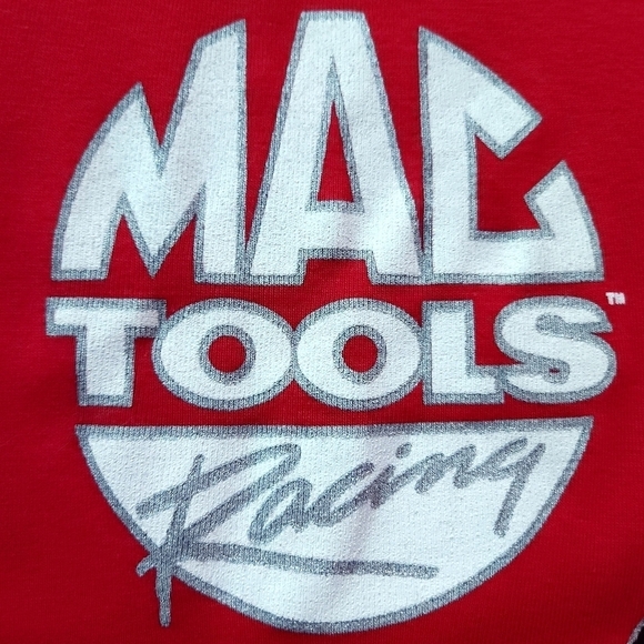 2000s Mac Tools Racing Flame Fitted Top sz M - Picture 6 of 6